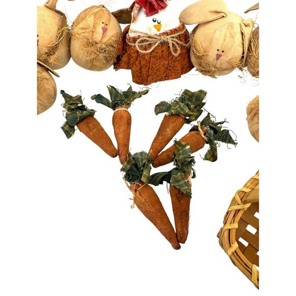 Easter Bunny And Chicken With Carrots And Basket Set - Picture 8 of 10